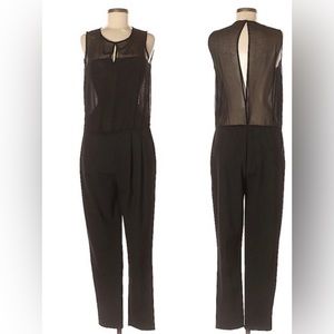 ZARA SHEER CONTRAST JUMPSUIT